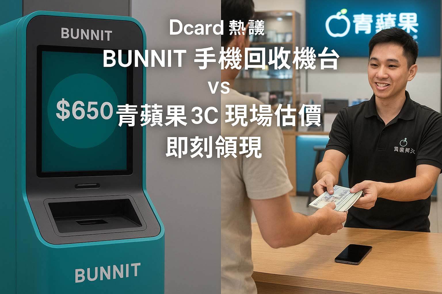 Dcard 熱議 BUNNIT 手機回收機台 vs 青蘋果3C 高雄門市｜現場估價・立即領現
