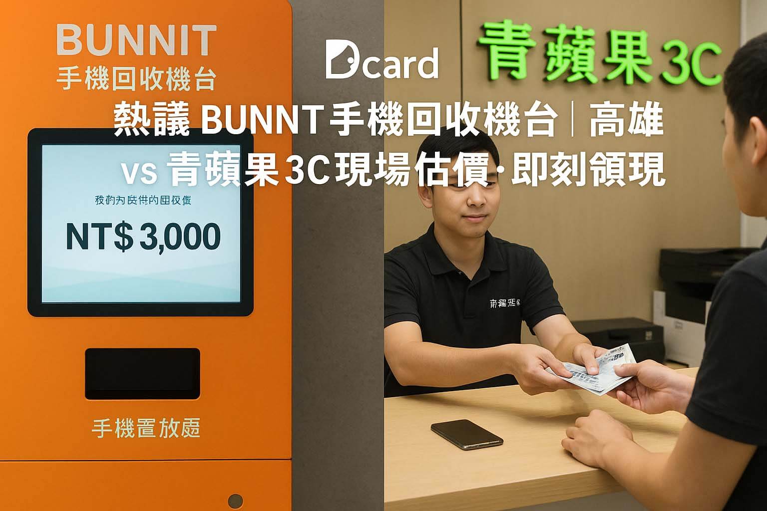 Dcard 熱議 BUNNIT 手機回收機台 vs 青蘋果3C 高雄門市｜現場估價・立即領現